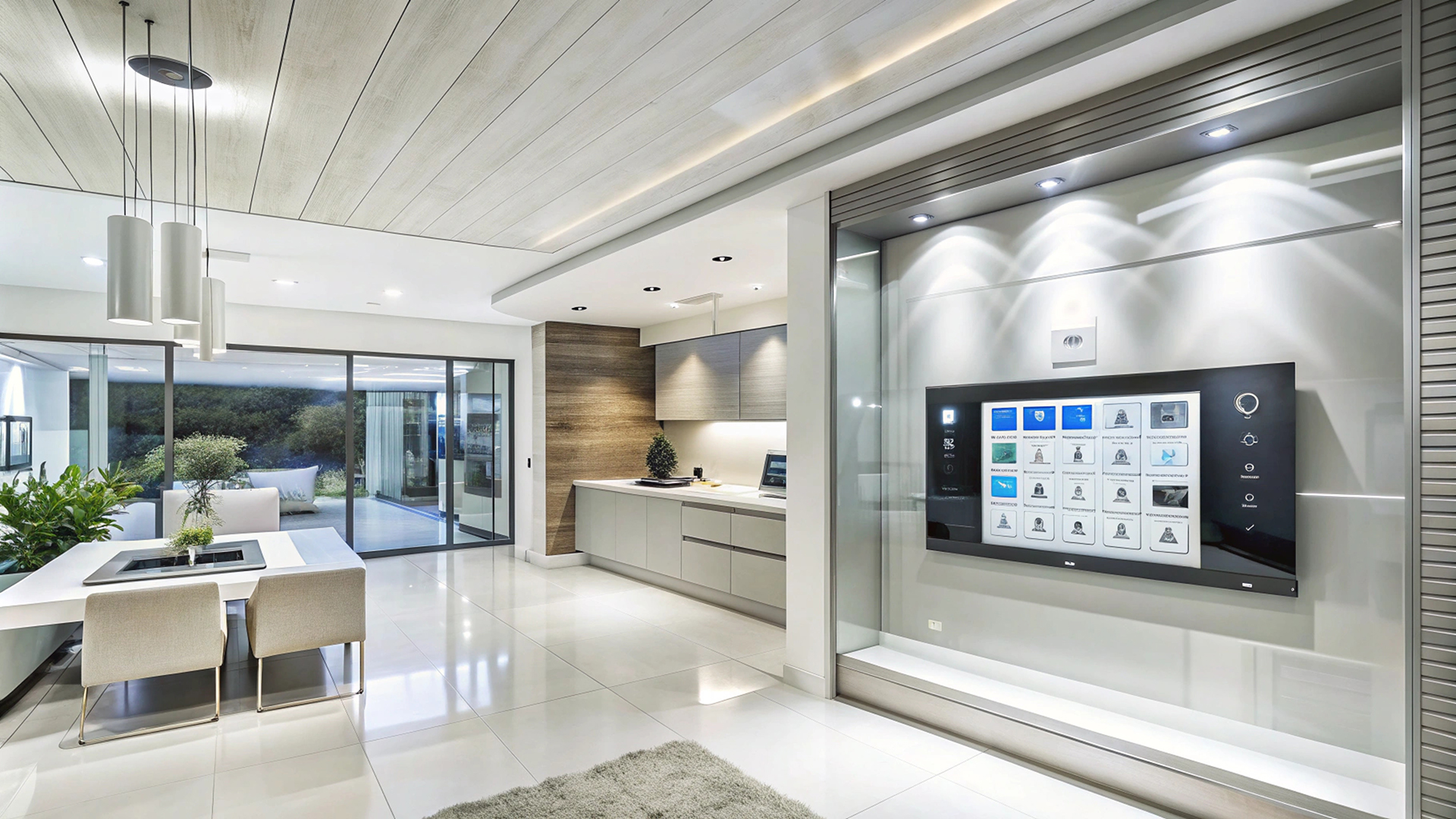 Moderner Raum mit Smart Home Lösung