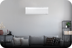 Single-Split Wandgerät im Wohnzimmer